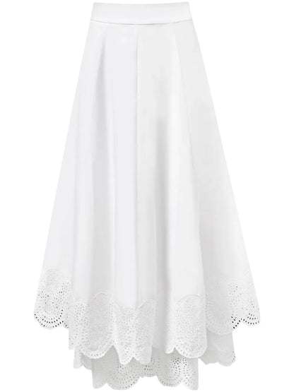 Broderie Midi Skirt