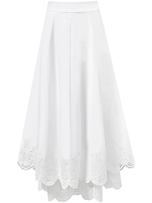 Broderie Midi Skirt