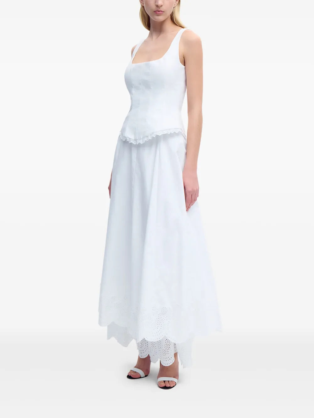 Broderie Midi Skirt