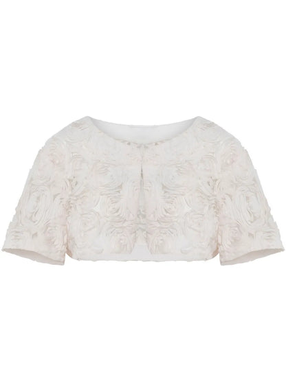Rose-Appliqué Jacket