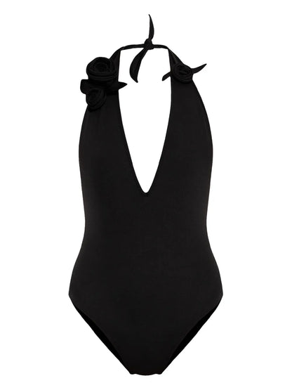 Floral-Appliqué Swimsuit