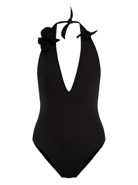 Floral-Appliqué Swimsuit
