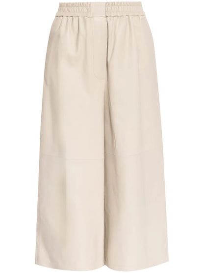 Cropped Leather Trousers