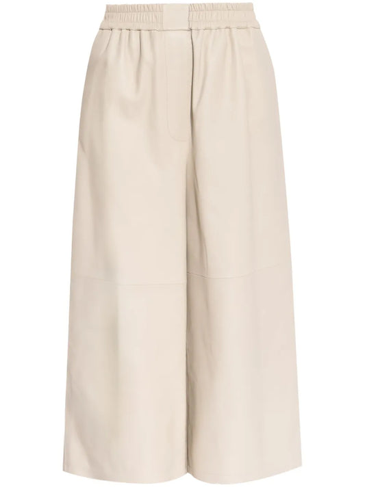 Cropped Leather Trousers