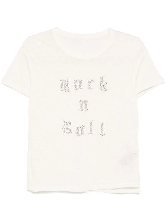 Rhinestone-Slogan T-Shirt