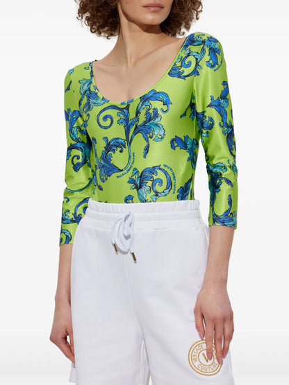 Barocco-Print Bodysuit