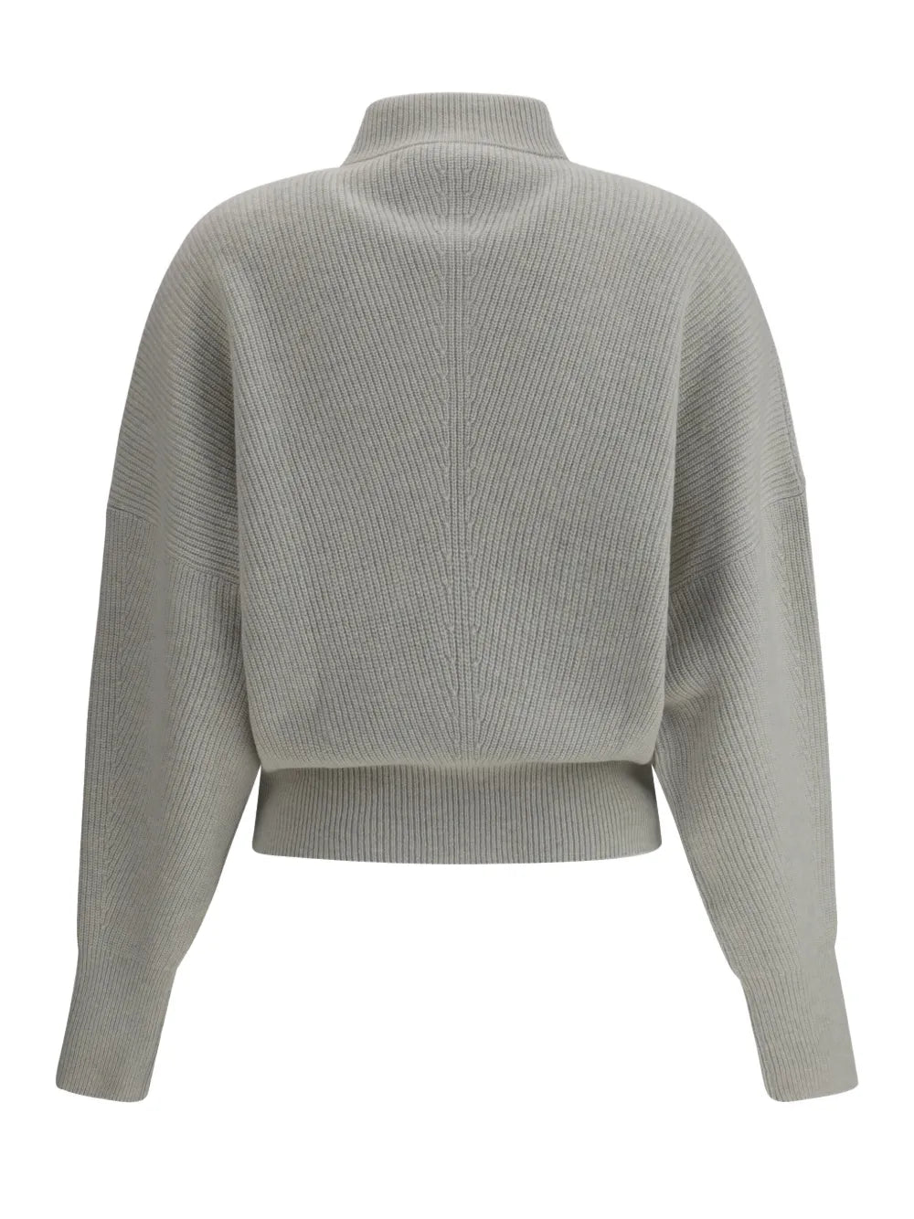 Ribbed High-Neck Cardigan