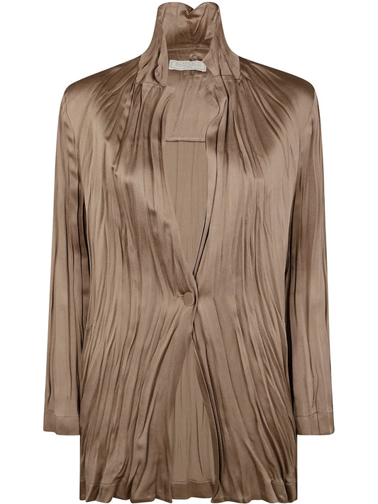 Crease-Effect Blazer
