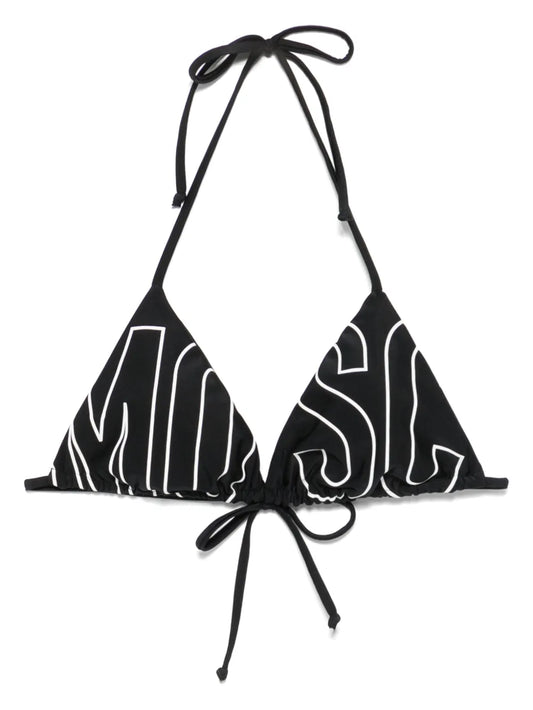 Logo-Print Bikini Top
