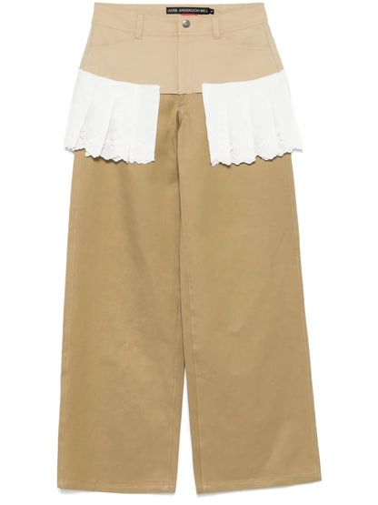 Lace-Pleats Trousers