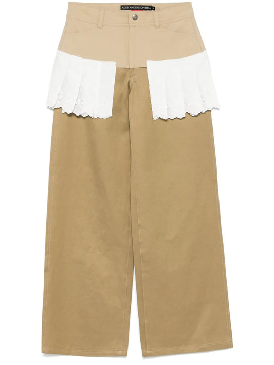 Lace-Pleats Trousers