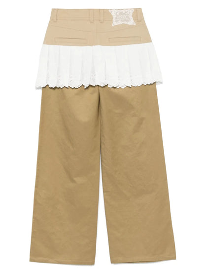 Lace-Pleats Trousers