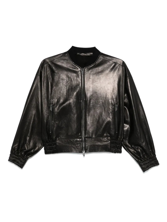 Leather Bomber Jacket