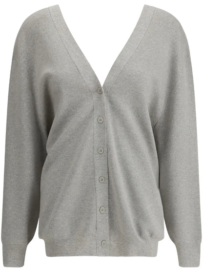V-Neck Button-Up Cardigan