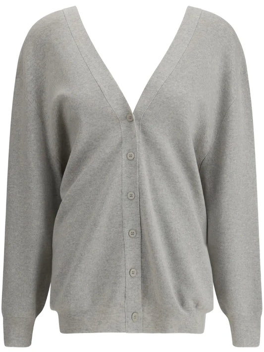 V-Neck Button-Up Cardigan