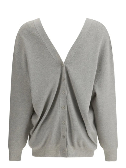 V-Neck Button-Up Cardigan