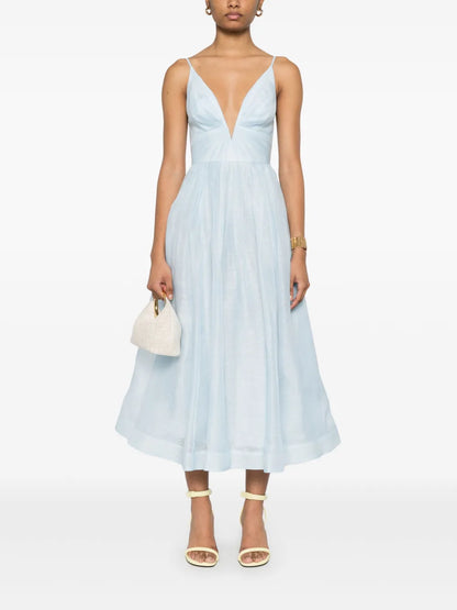 Illuminate V-Neck Midi Dress