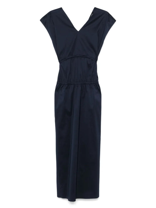 V-Neck Midi Dress