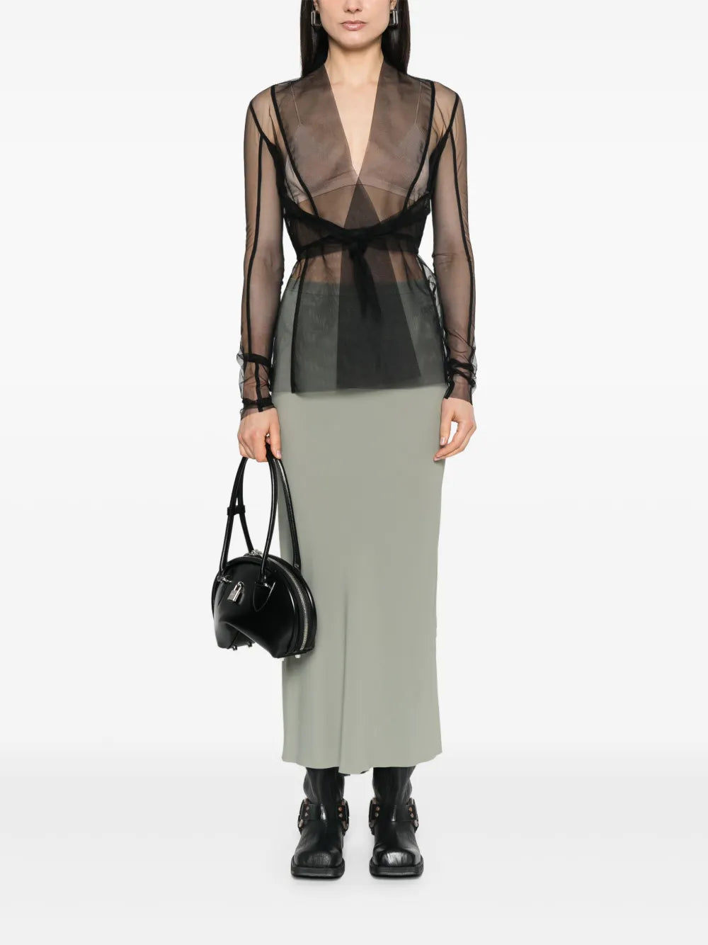 Calf Bias Midi Skirt