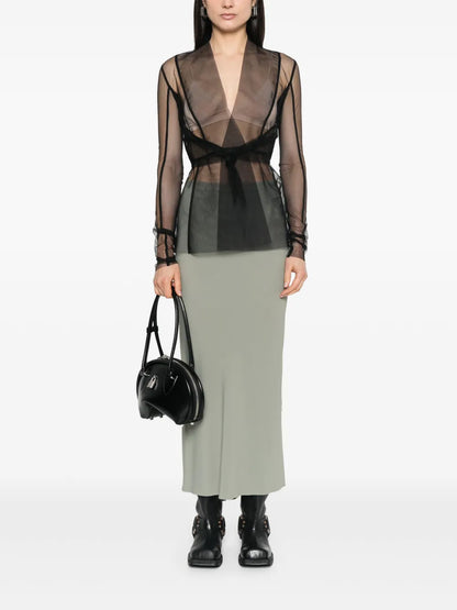 Calf Bias Midi Skirt