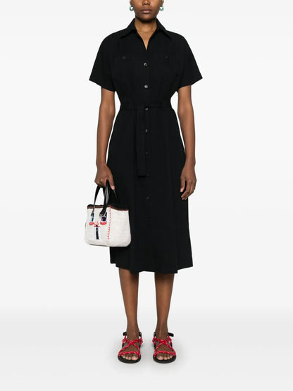 Seersucker Midi Dress
