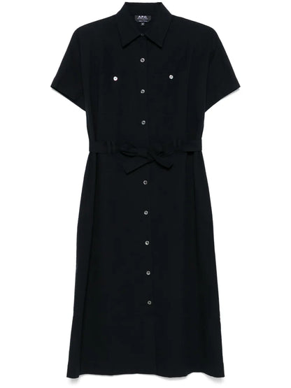 Seersucker Midi Dress