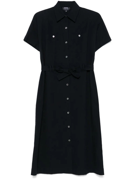 Seersucker Midi Dress