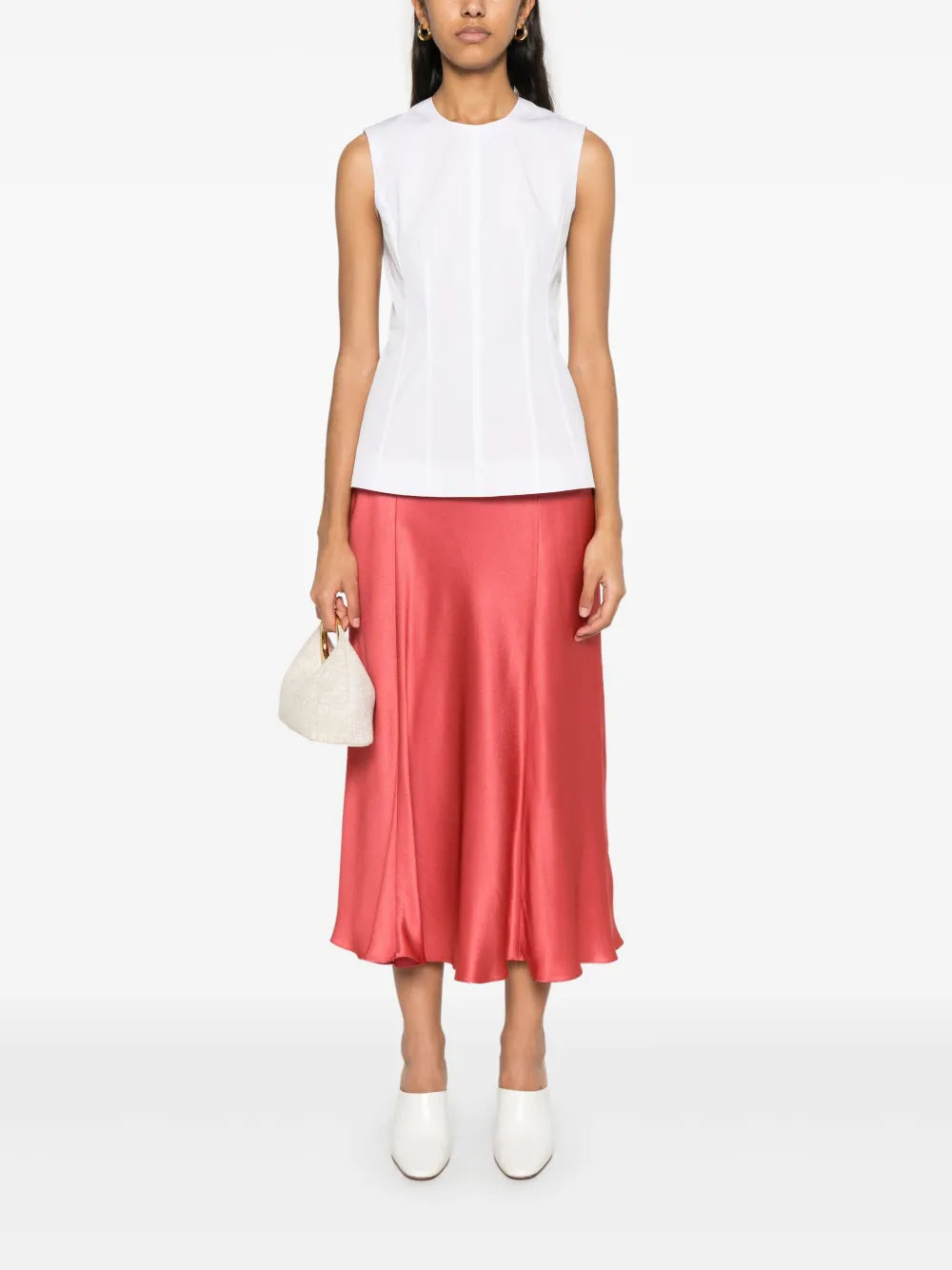 Satin Midi Skirt