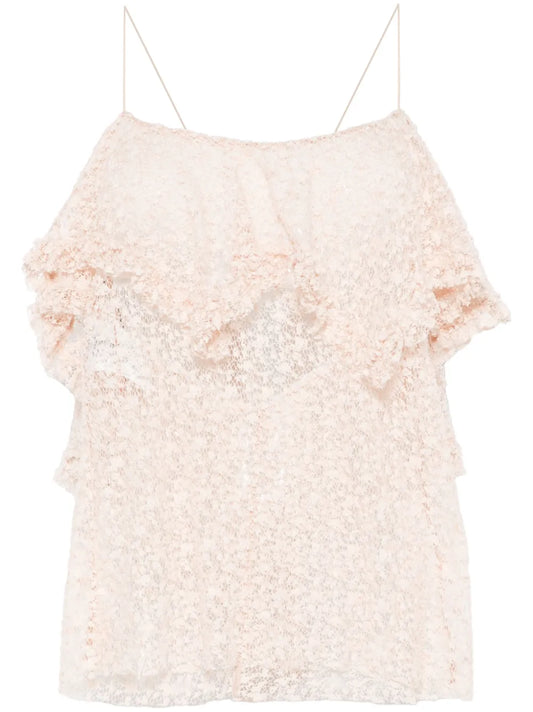 Lace Ruffled Top