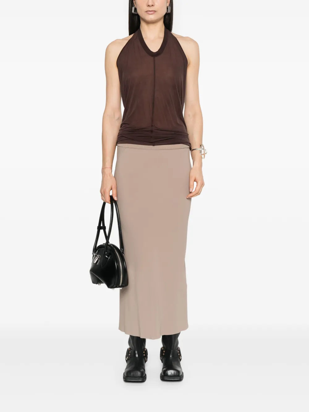 Calf Bias Midi Skirt