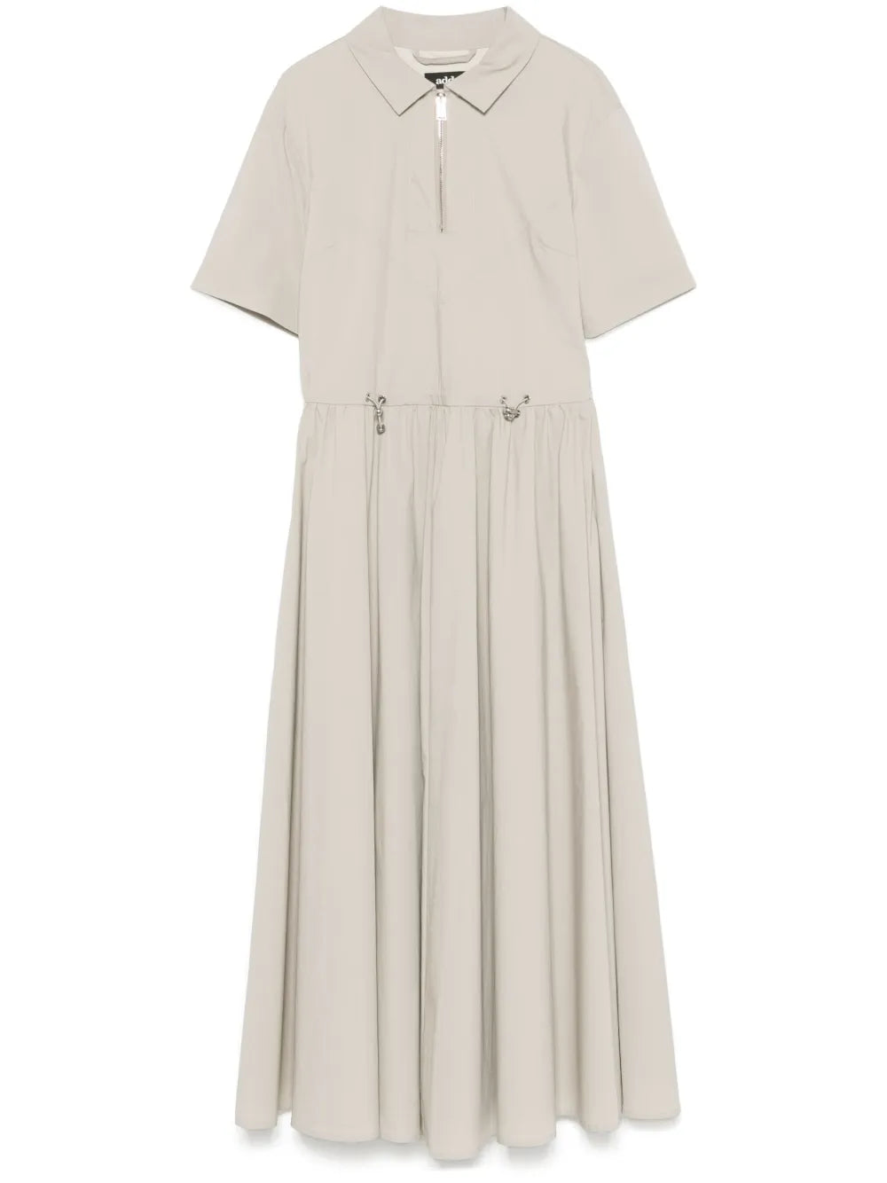 Drawstring-Waist Midi Dress