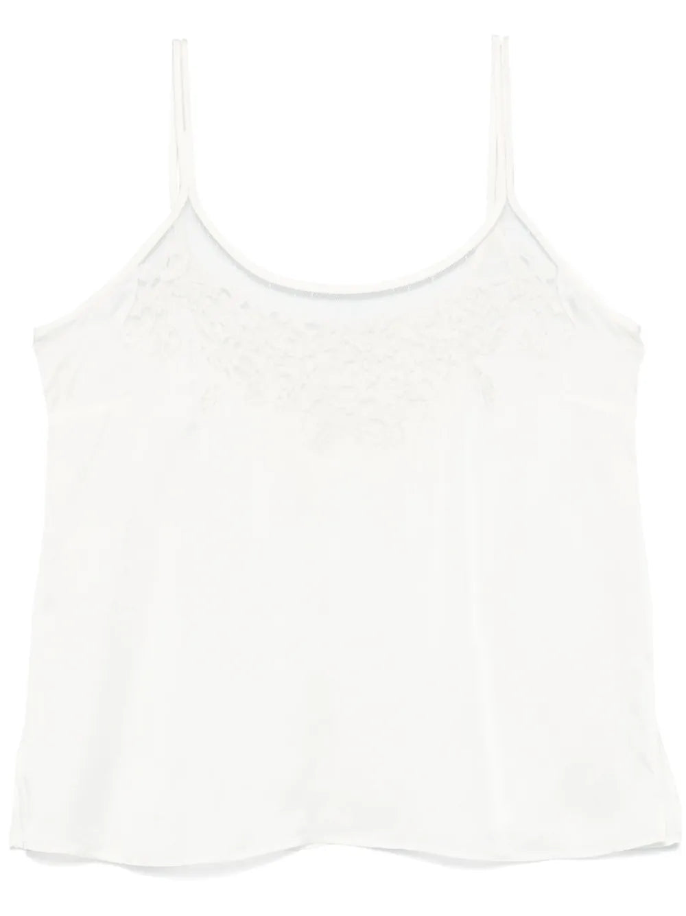 Embroidered Satin Top
