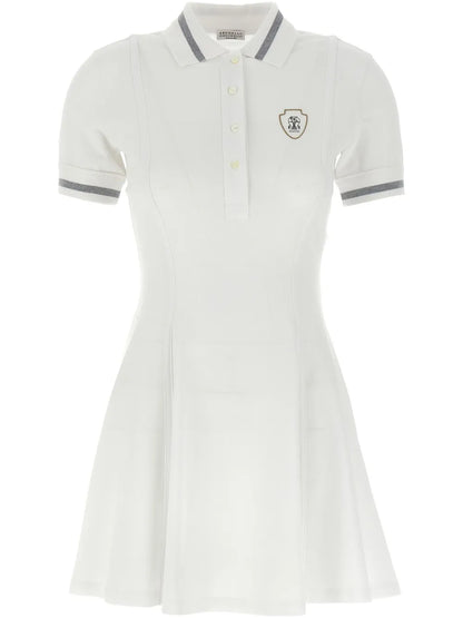 Logo-Embroidered Polo Dress