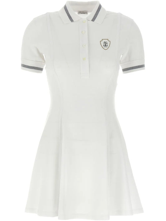 Logo-Embroidered Polo Dress