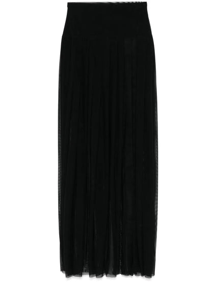 Semi-Sheer Midi Skirt