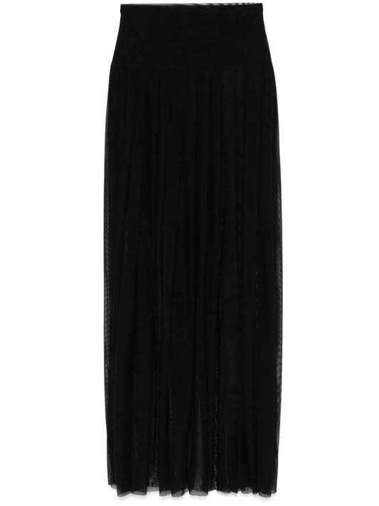 Semi-Sheer Midi Skirt