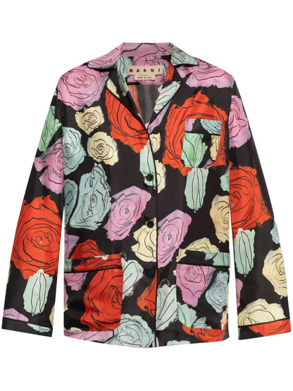 Floral-Motif Shirt