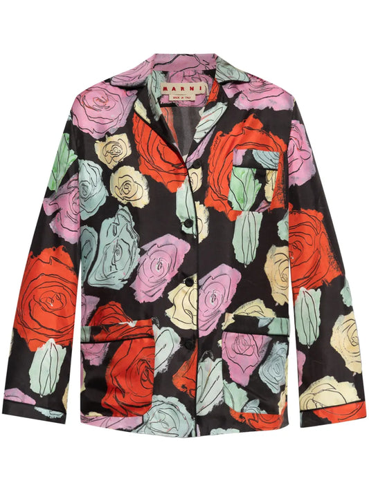 Floral-Motif Shirt