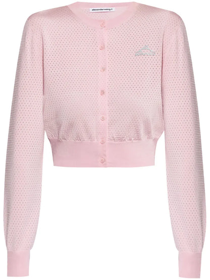 Logo-Rubberised Cardigan