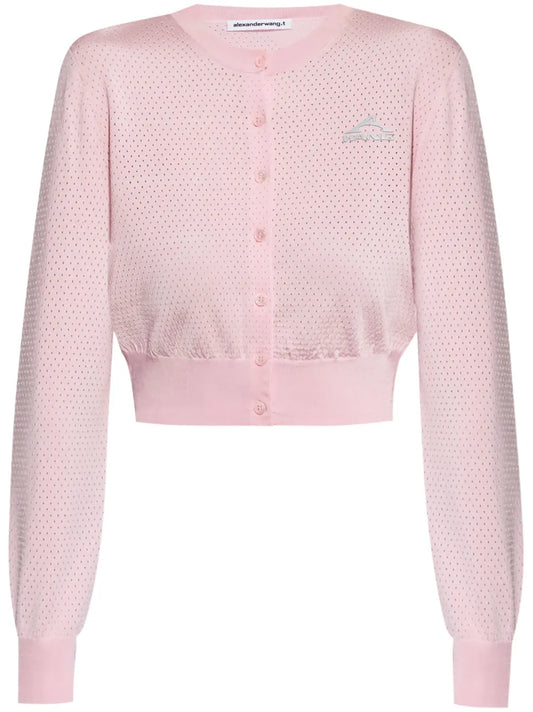 Logo-Rubberised Cardigan
