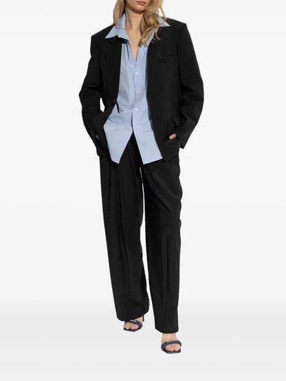 Elasticated-Waist Tailored Trousers