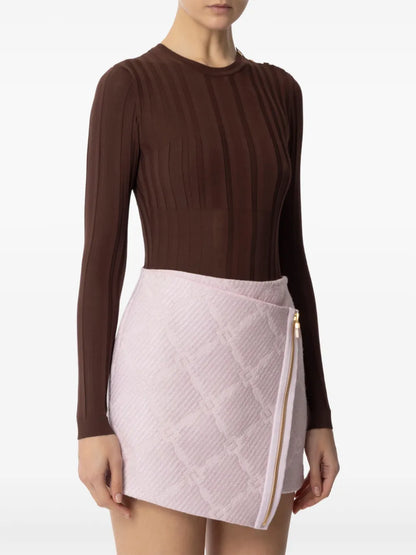 Semi-Sheer Ribbed Top