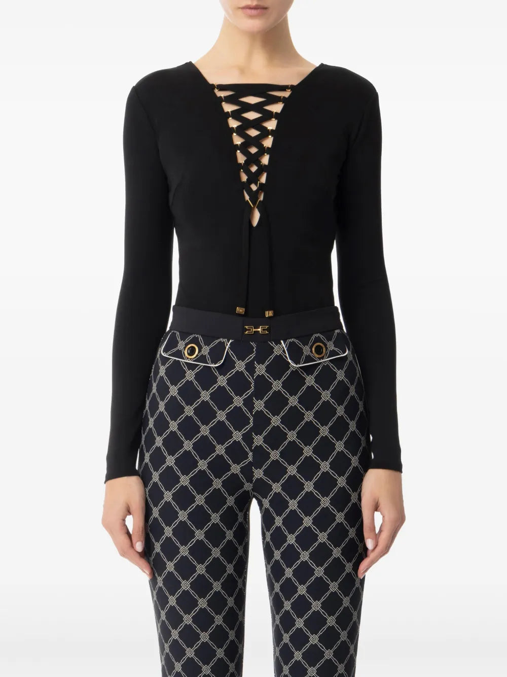 Laced-Up Bodysuit