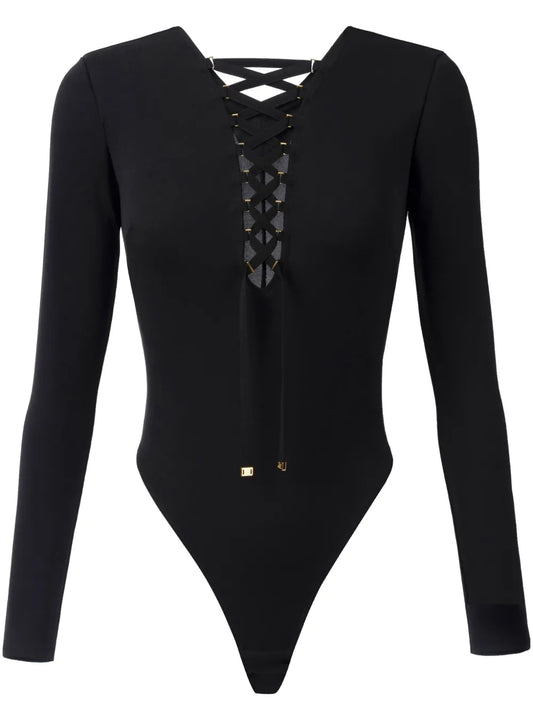 Laced-Up Bodysuit