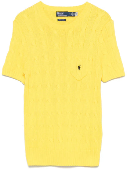 Cable-Knit Short-Sleeve Top