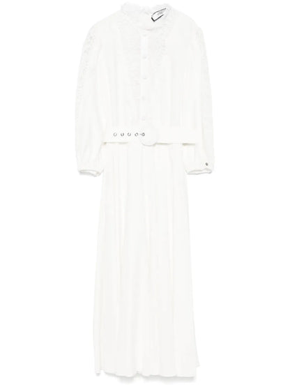 Lace-Detailed Midi Dress