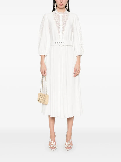 Lace-Detailed Midi Dress