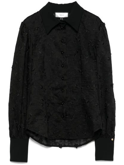 Floral-Embroidered Shirt