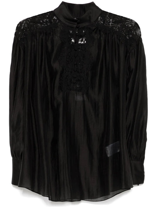 Lace-Detail Blouse