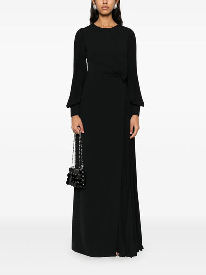 Plissé-Detail Gown